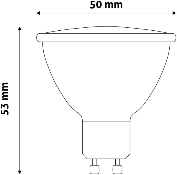 Avide LED Σπότ Αλουμίνιο + Πλαστικό 7W GU10 110° Ψυχρό 6400K Υψηλής Φωτεινότητας