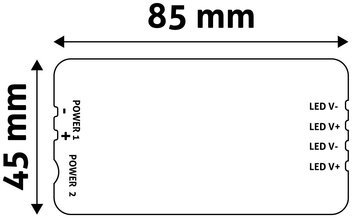 Avide LED Ταινία 12V 120W Ντίμερ 4 Ζωνών Ελεγκτής