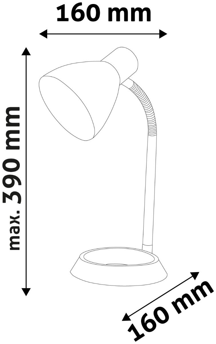 Avide Basic Desk Lamp O Base White