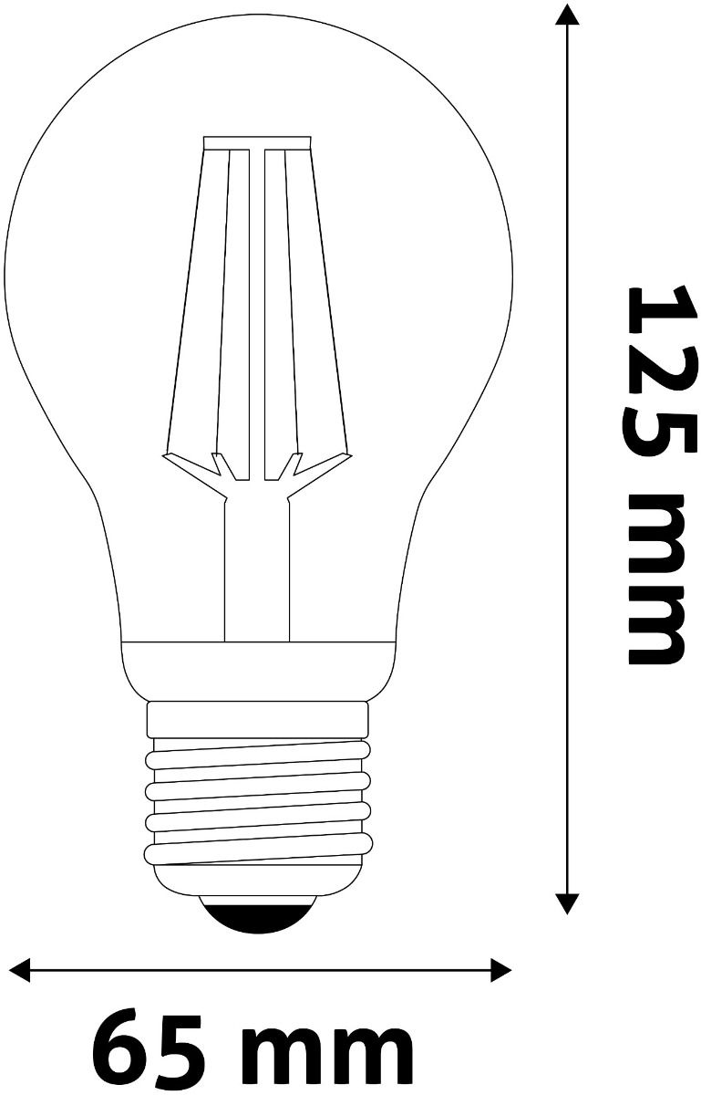 Avide LED Filament Κοινή 14W E27 A65 360° Λευκό 4000K Υψηλής Φωτεινότητας