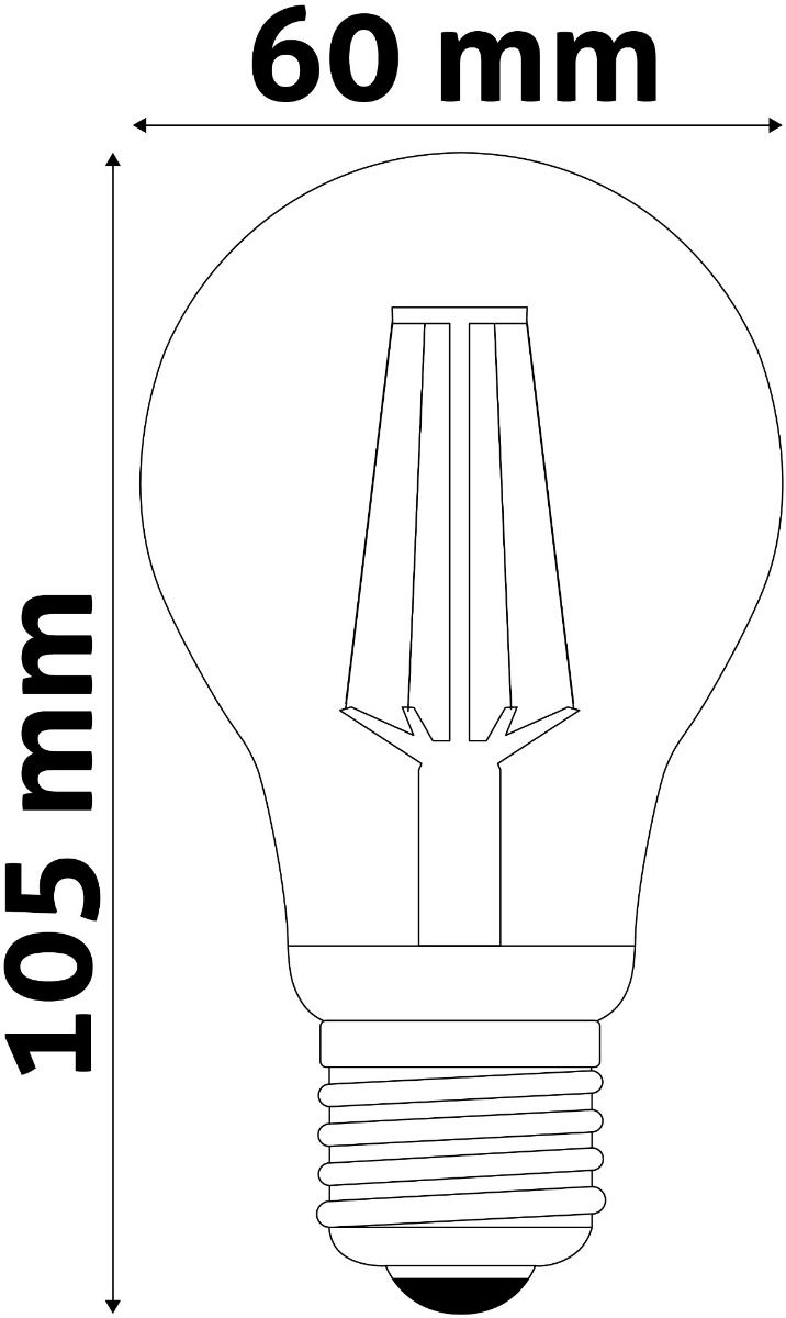 Avide LED Filament Globe 8W E27 360° WW 2700K