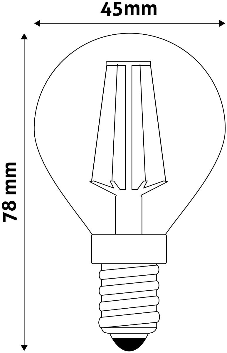 Avide LED Filament Σφαιρική 7W E14 360° Λευκό 4000K Υψηλής Φωτεινότητας