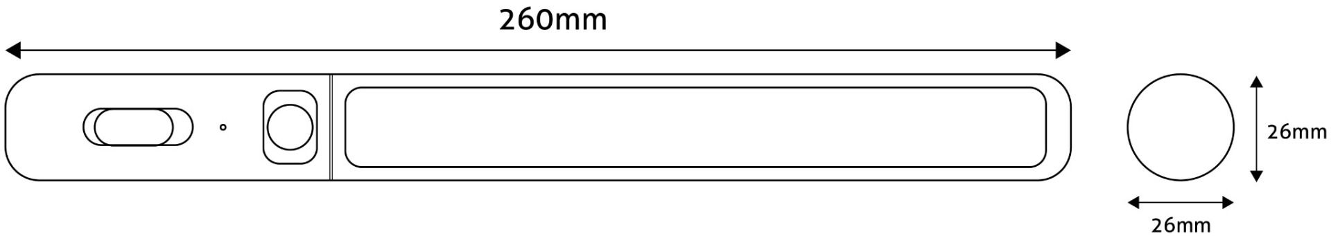 Avide LED Ταινία Cabinet Light 0.7W PIR 3000K 3xAA (Δεν Περιλαμβάνει)