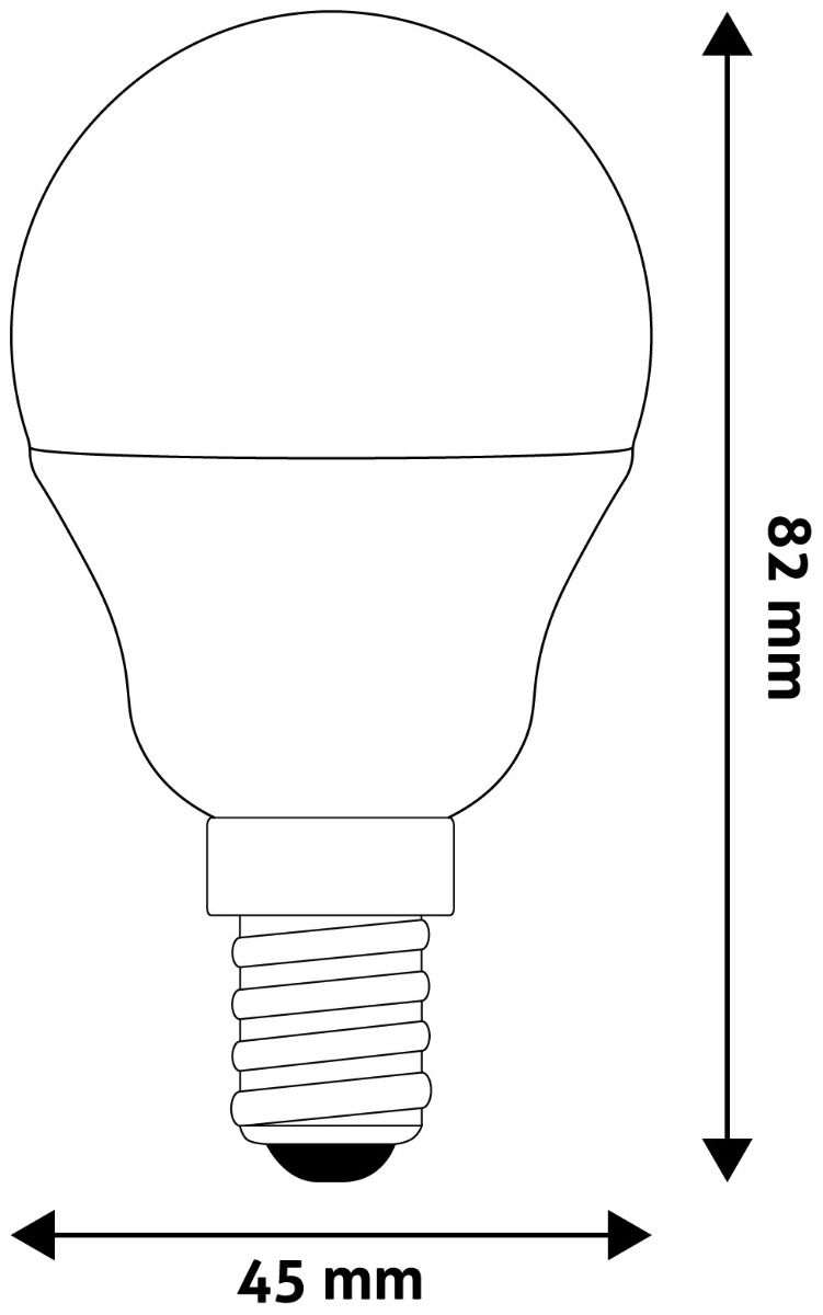 Avide LED Σφαιρική G45 6.5W E14 Λευκό 4000K Υψηλής Φωτεινότητας