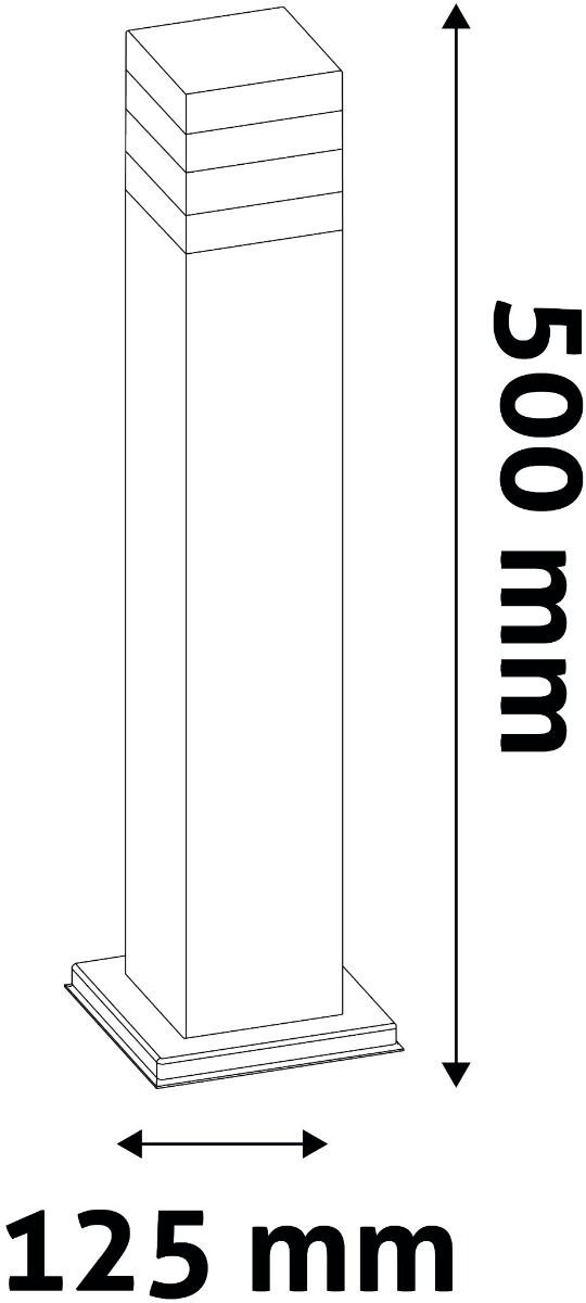 Avide Εξωτερικό Φωτιστικό Κήπου Jolla LED 2W Λευκό 500mm IP44 Σατέν Νίκελ