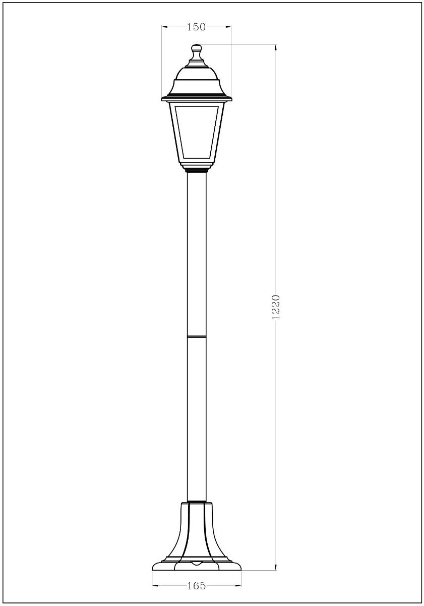 Avide Εξωτερικό Φωτιστικό Κολώνα Blake 1xE27 120cm IP44 Μαύρο