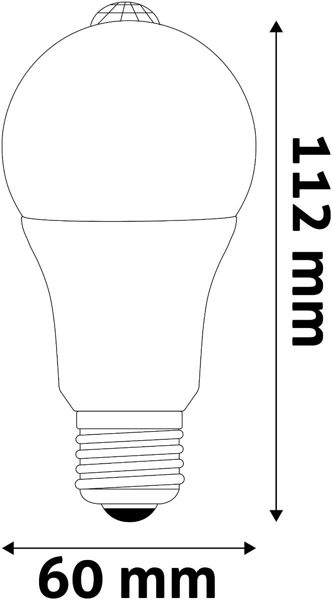 Avide LED Smart Κοινή A60 8.8W Λευκό 4000K με Φωτοκύτταρο Αισθητήρας Κίνησης