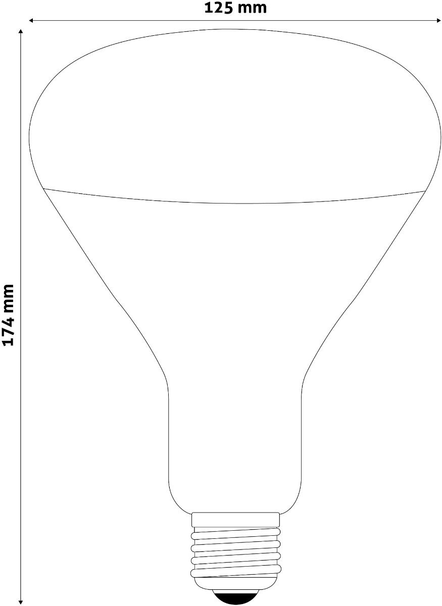 Technik Special Light Infra Red Half Red R125 250W E27 14 Avide Λάμπα Υπερύθρων E27 100W Full Κόκκινο