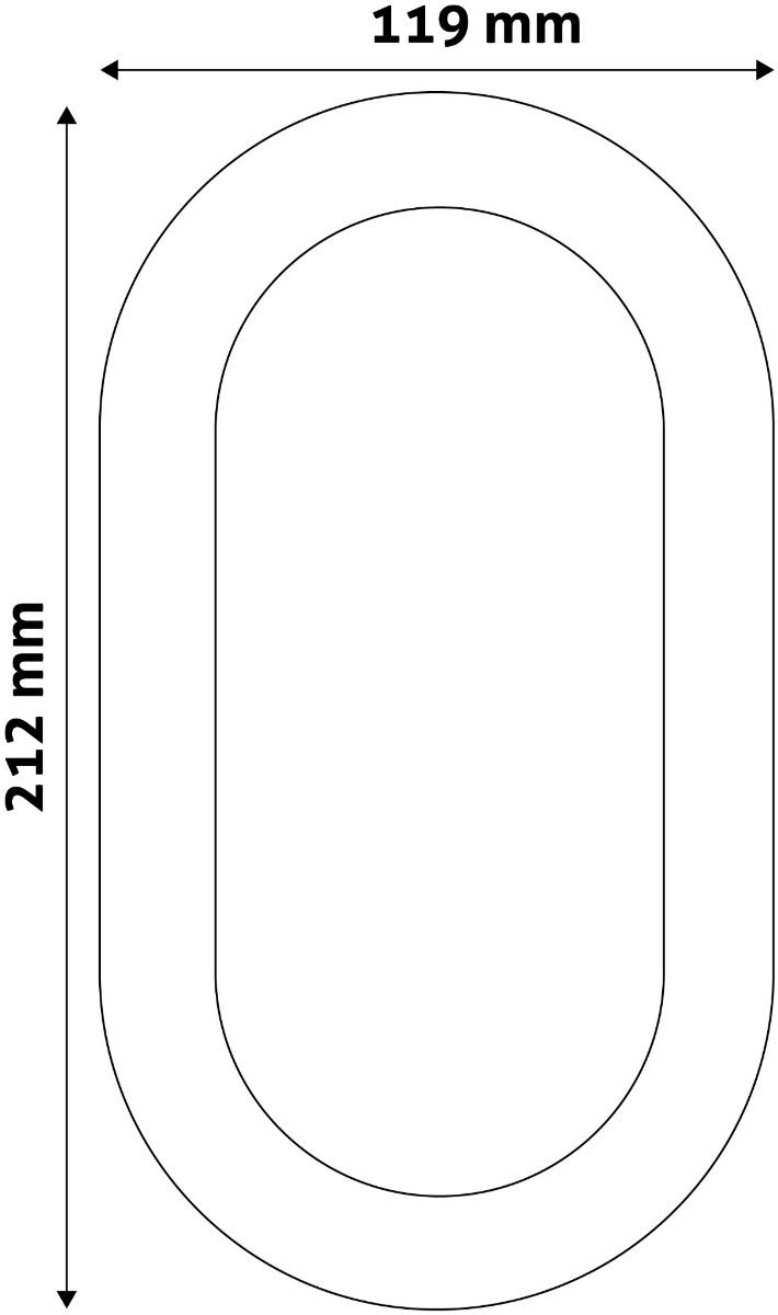 Avide Στεγανή Πλαφονιέρα Οροφής Οβάλ (Titania-O) IP54 14W Λευκό 4000K Μαύρο