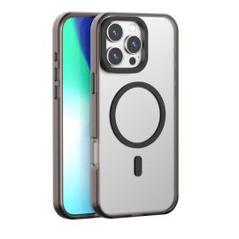 XO K30 iP 16 Pro Max 6,9" TPU + Ακρυλική θήκη τηλεφώνου με μαγνήτη Μαύρο