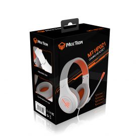 Meetion MT-HP021 Gaming Ακουστικά Άσπρο + Πορτοκαλί