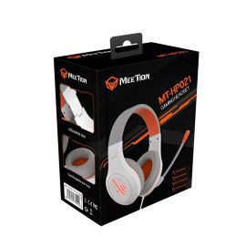Meetion MT-HP021 Gaming Ακουστικά Άσπρο + Πορτοκαλί