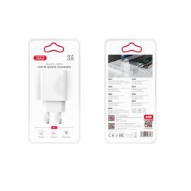 XO L163 Φορτιστής Ταχείας Φόρτισης EU PD30W/QC18W με Θύρα USB-A & USB-C