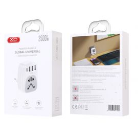 XO WL26 Αντάπτορας Πρίζας EU σε Universal με 1 USB-C & 3 USB-A Θύρες Φόρτισης