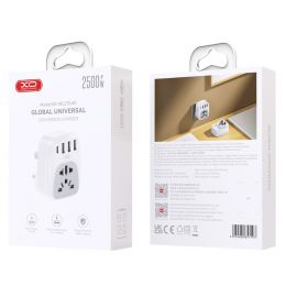 XO WL27 Αντάπτορας Πρίζας UK σε Universal με 1 USB-C & 3 USB-A Θύρες Φόρτισης