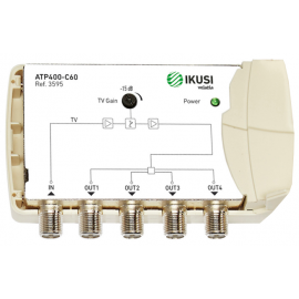 Ikusi Ενισχυτής Γραμμής ATP400-C48 4 Εξόδων