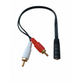 ΚΑΛ. 6.3mm ΘΗΛ. / 2RCA ΑΡΣ. 0.20m