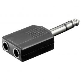 ADAPTOR STEREO 6.35mm / 2x STEREO 6.35mm ΘΗΛ