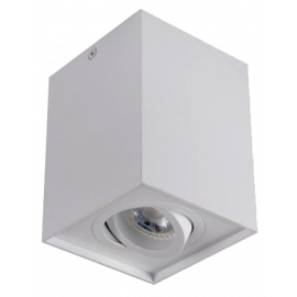 Avide Φωτιστικό Οροφής GU10 Spot Light Τετράγωνο Λευκό Περιστρεφόμενο