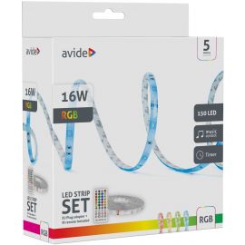 Avide LED Ταινία Blister 12V 16W RGB 5m με Έλεγχο Μουσικής + IR Τηλεχειριστήριο