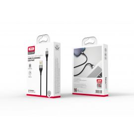 XO NB188 2.4A Διπλής Φοράς Φόρτιση USB Lightning 1m Γκρί