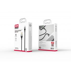 XO NB188 2.4A Διπλής Φοράς Φόρτιση USB TypeC 1m Γκρί