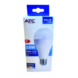 ATC SMD LED Λαμπτήρας A65 230V 18W/1850LM E27 6500K