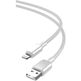 XO NB249 5A PVC Shiny Colorful Lightning Data Cable White