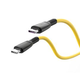 XO NB-Q246B PD Type-c σε Lightning 60W Καλώδιο Δεδομένων 1M Κίτρινο