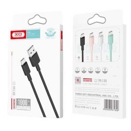 XO NB156 USB Καλώδιο Φόρτισης για Type-C Μαύρο