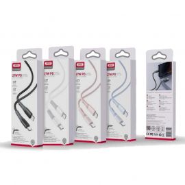 XO NB-Q226B 60W Καλώδιο Φόρτισης + Data Type-C σε Type-C 1m Άσπρο