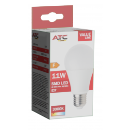 ATC SMD Λαμπτήρας LED A60 230V 11W/1055LM E27 3000K