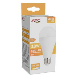 ATC SMD LED Λαμπτήρας A65 230V 18W/1850LM E27 4000K