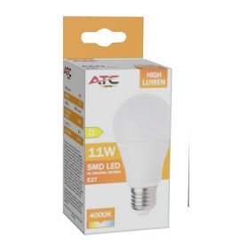 ATC SMD LED High Lumen Λαμπτήρας A60 230V 11W/1520LM E27 4000K