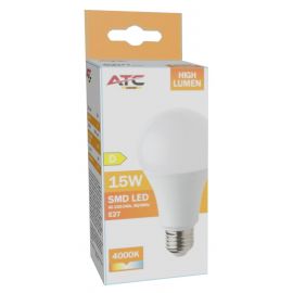 ATC SMD LED High Lumen Λαμπτήρας A60 230V 15W/2100LM E27 4000K