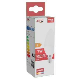 ATC SMD LED Κερί C37 230V 7W/600LM E14 3000K