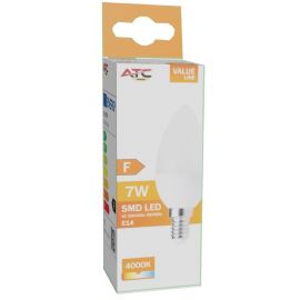 ATC SMD LED Κερί C37 230V 7W/600LM E14 4000K