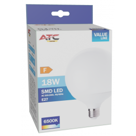 ATC SMD Λαμπτήρας LED Globe G120 230V 18W/1850LM E27 6500K