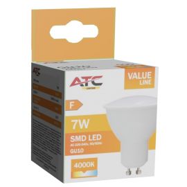 ATC SMD Λαμπτήρας LED Spot GU10 230V 7W/600LM 110° 4000K