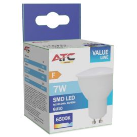ATC SMD Λαμπτήρας LED Spot GU10 230V 7W/600LM 110° 6500K