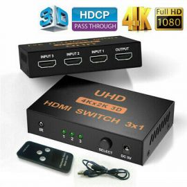 ATC HDMI Switch Μεταλλικό 3 In / 1 Out 4K x 2K Remote