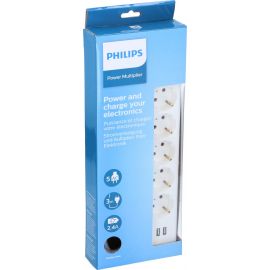 Philips SPN3052W/10 Πολύπριζο 5 Θέσεων με Διακόπτη 2 x USB 3.0m