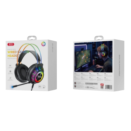 XO GE10 Gaming Ακουστικά RGB με Μικρόφωνο Μαύρα