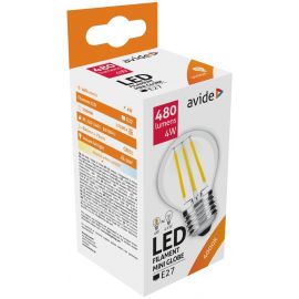 Avide LED Filament Σφαιρική  4W E27 360° Λευκό 4000K