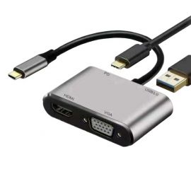 Μετατροπέας 4in1 HDMI VGA USB3.0 PD