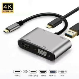Αντάπτορας 4in1 HDMI VGA USB3.0 PD
