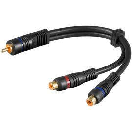 ΚΑΛ.HX.1RCA ΑΡΣ/2RCA ΘΗΛ.GOLD 0.25m