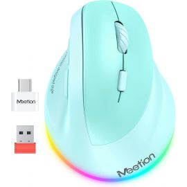 Meetion MT-BTM010R Δεξί Εργονομικό Ασύρματο Ποντίκι Πράσινο