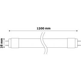 Avide LED Τύπου Φθορίου 24W G13 1500mm Θερμό 3000K