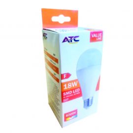 ATC SMD LED Λαμπτήρας A65 230V 18W/1850LM E27 4000K